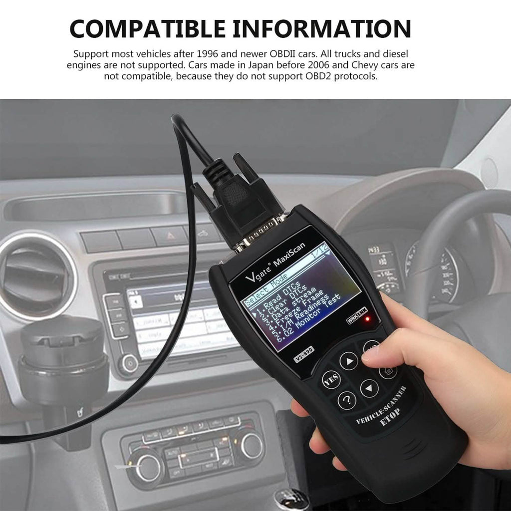 Universal Car Fault Reader Code Scanner Diagnostic Tool OBD 2 SCAN Reset Tool