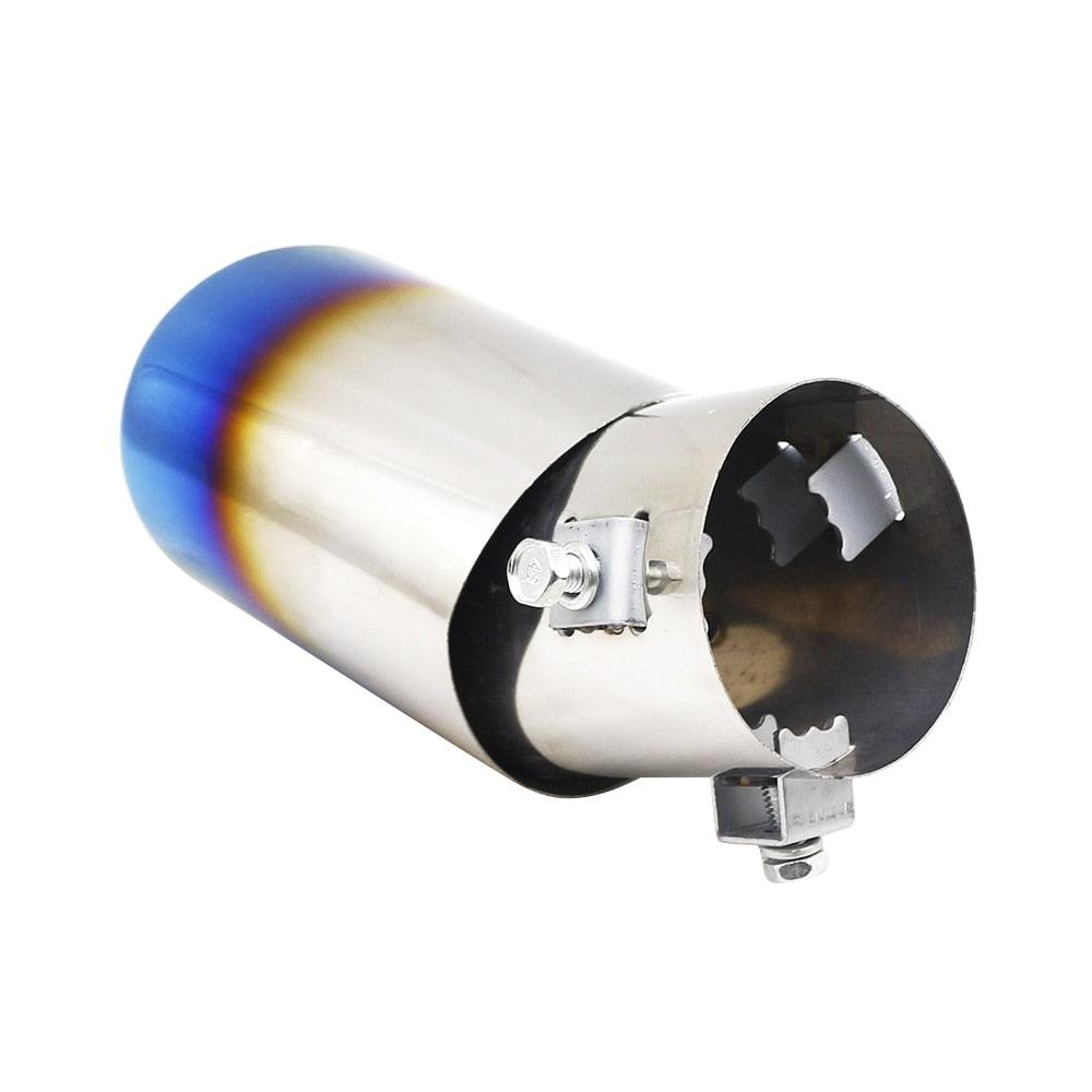 Universal Car Muffler Tip Round Stainless Steel Pipe Chrome Tail Muffler Tip Pipe Silver Exhaust Tail Pipe Diameter Stainless Steel Chrome Effect Car Muffler Tips Car Accessories Muffler Universal Stainless Steel For Cars