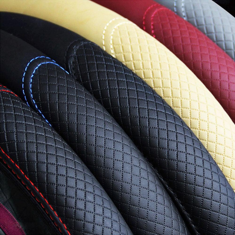 Universal Car Steering Wheel Cover Skid Proof Auto Car Steering Wheel Cover Auto Steering- Wheel Cover Microfiber Leather Viscose Breathable Anti-Slip Anti-Slip Embossing Leather Car-styling Car Accessories