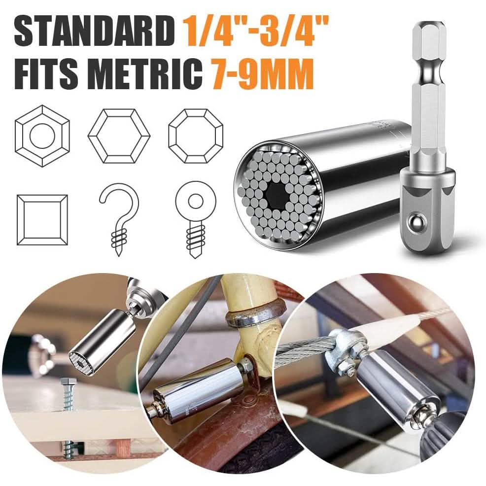 Universal Drill Socket Gadget Adapter Set