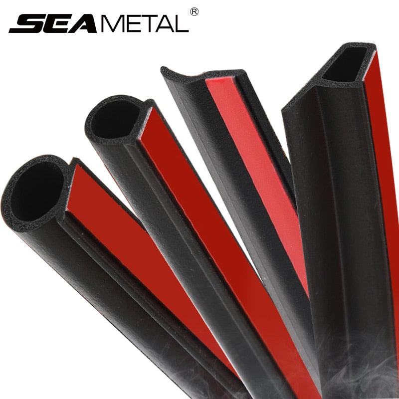 Universal Self Adhesive Auto Rubber Weather Draft Seal Strip Weather-strip for Car Window and Door Car Door Seal Strip Auto Stickers Rubber Noise Insulation Anti-Dust Soundproofing Sealing Strips Interior Accessories