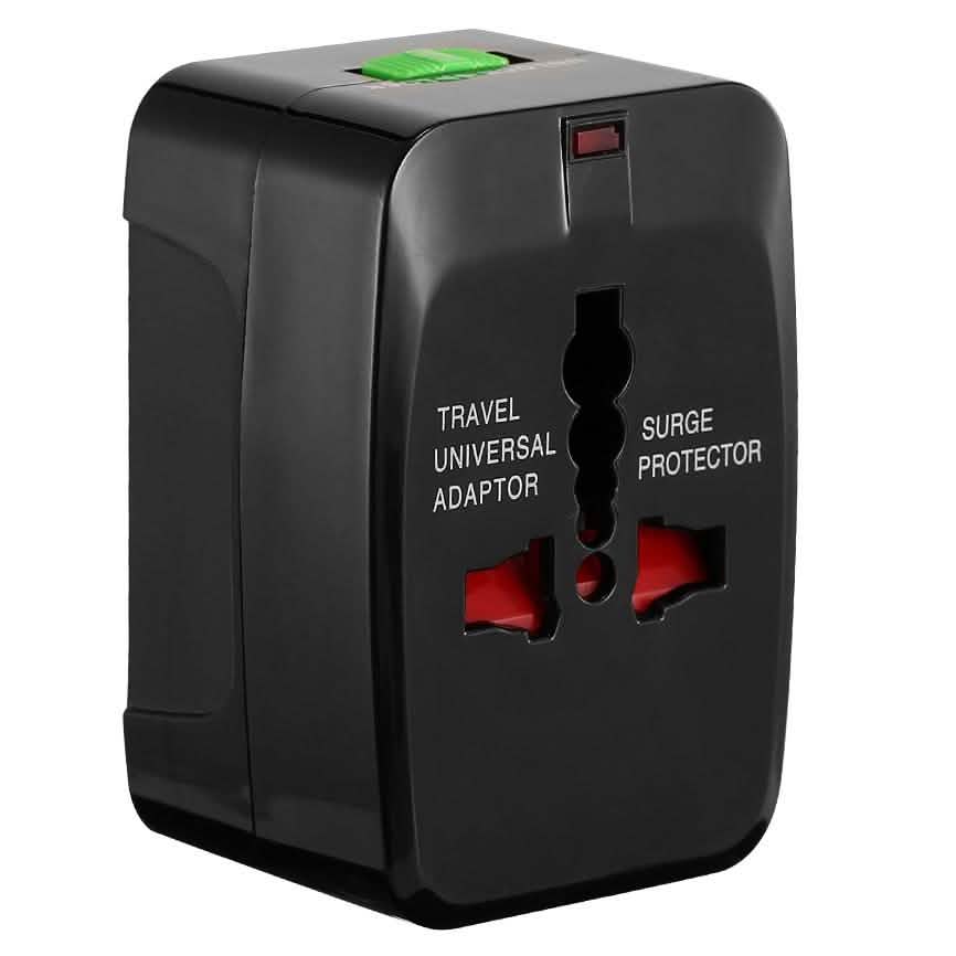 Universal Travel Adapter with 4 Interchangeable Plugs