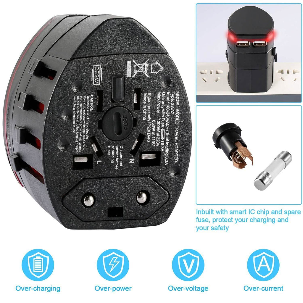 Universal Travel Power Adapter All in One Wall Charger