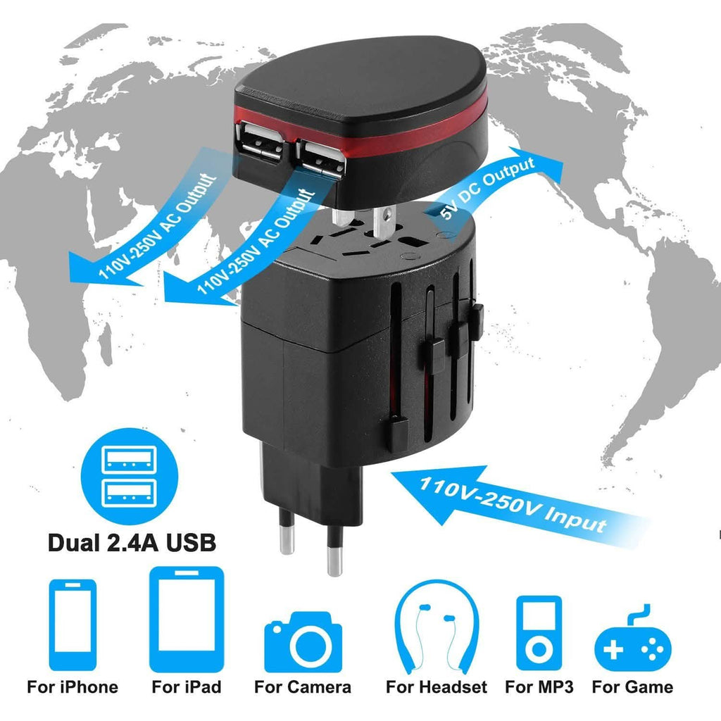 Universal Travel Power Adapter All in One Wall Charger