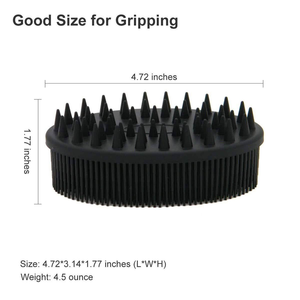 Upgrade Silicone Body Scrubber and Hair Shampoo Brush