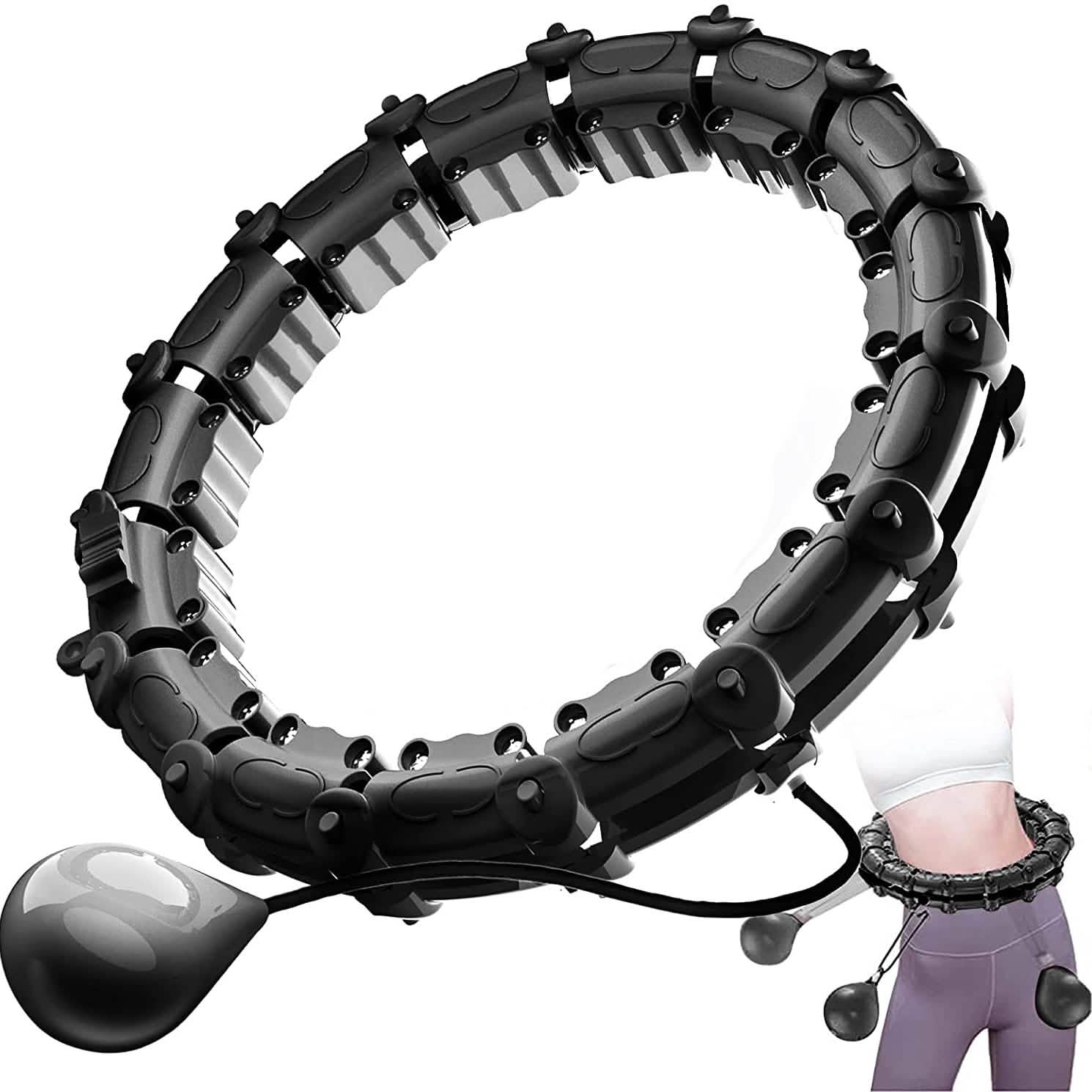 Upgraded Large Size Smart Weighted Exercise Hoola Hoops