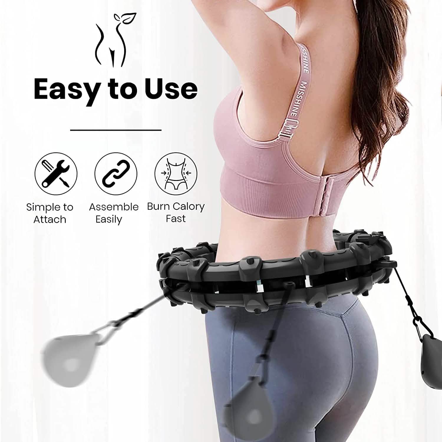 Upgraded Large Size Smart Weighted Exercise Hoola Hoops