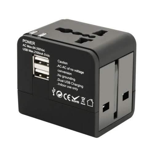 US EU UK AU Travel Universal Adapter USB Charger Type-C AC Wall Plug Converter