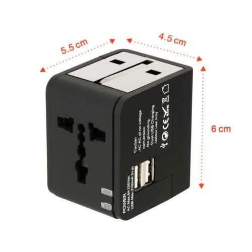 US EU UK AU Travel Universal Adapter USB Charger Type-C AC Wall Plug Converter