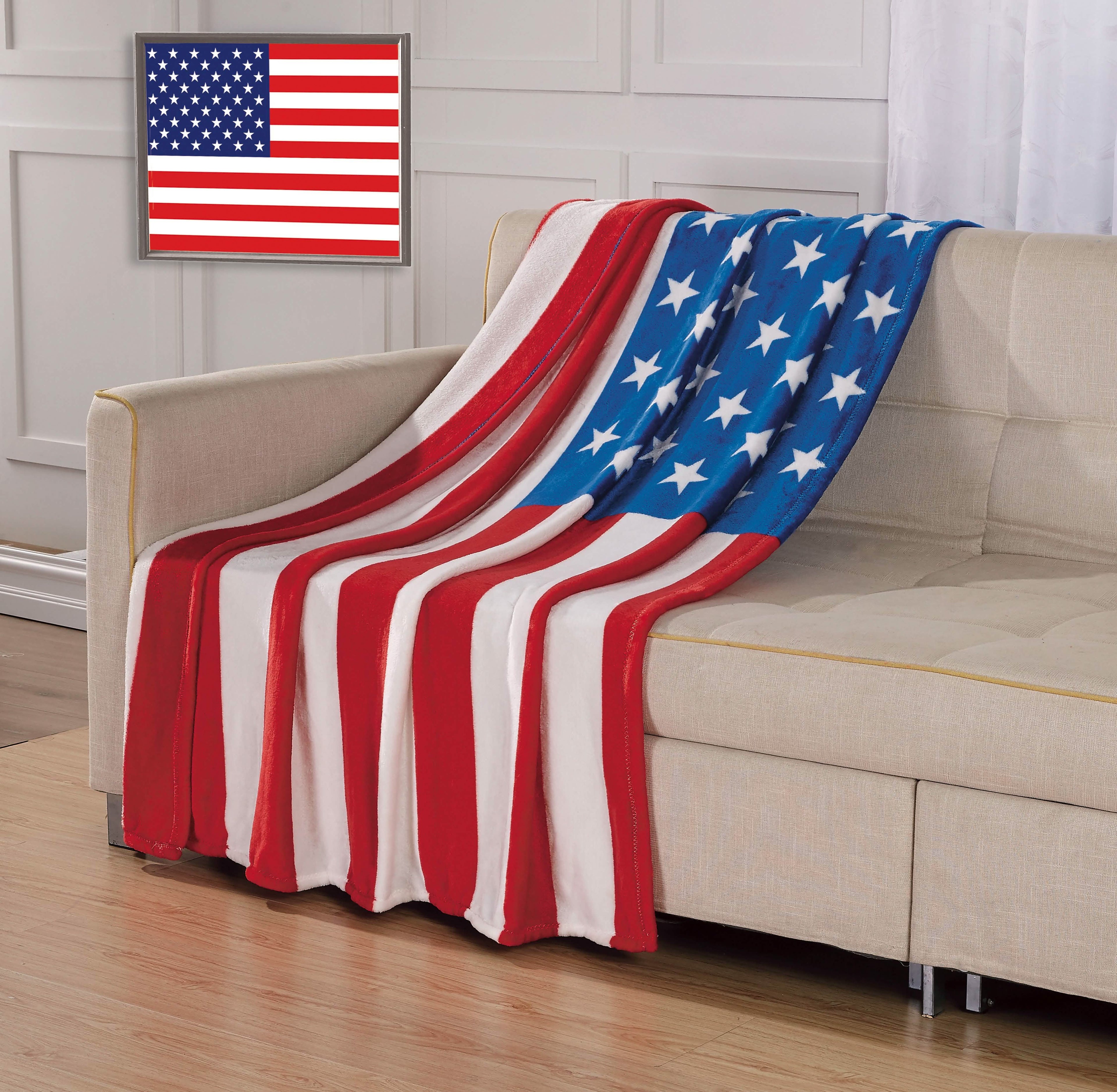 USA American Flag Throw Blanket