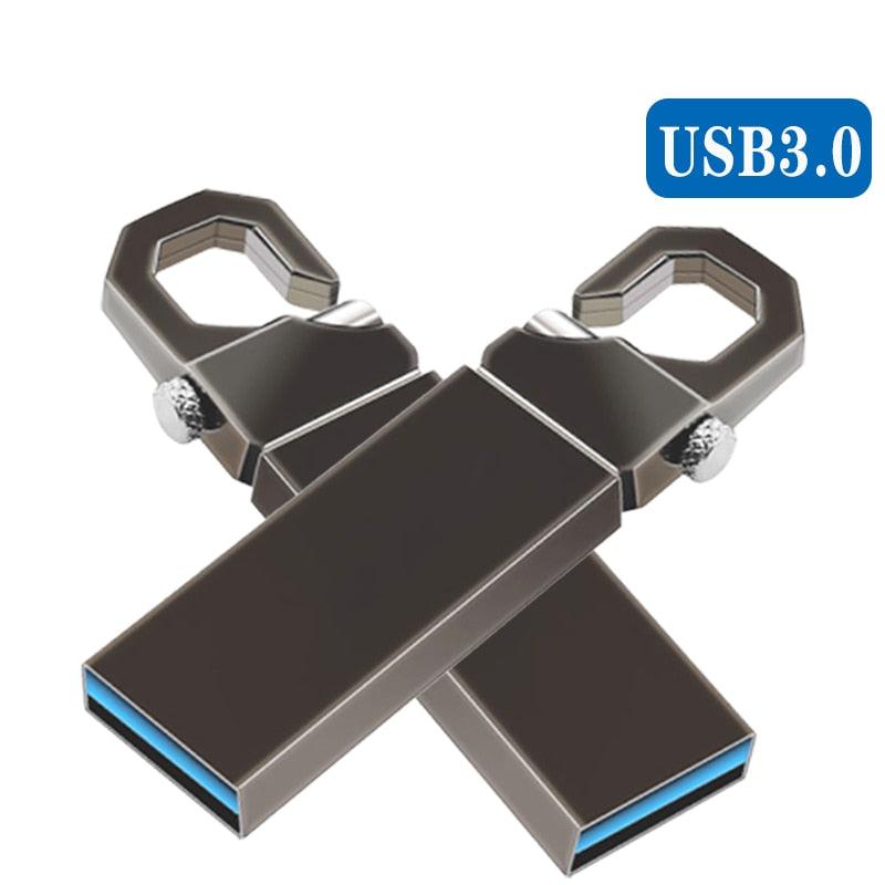 USB 3.0 Metal Pen Drive 8GB 16GB 32GB 64GB USB Flash Drive Flash Stick Disk On Key 3.0 Memory Stick Dual Memory Stick for Laptop PC Mac Computer Car Audio Projector