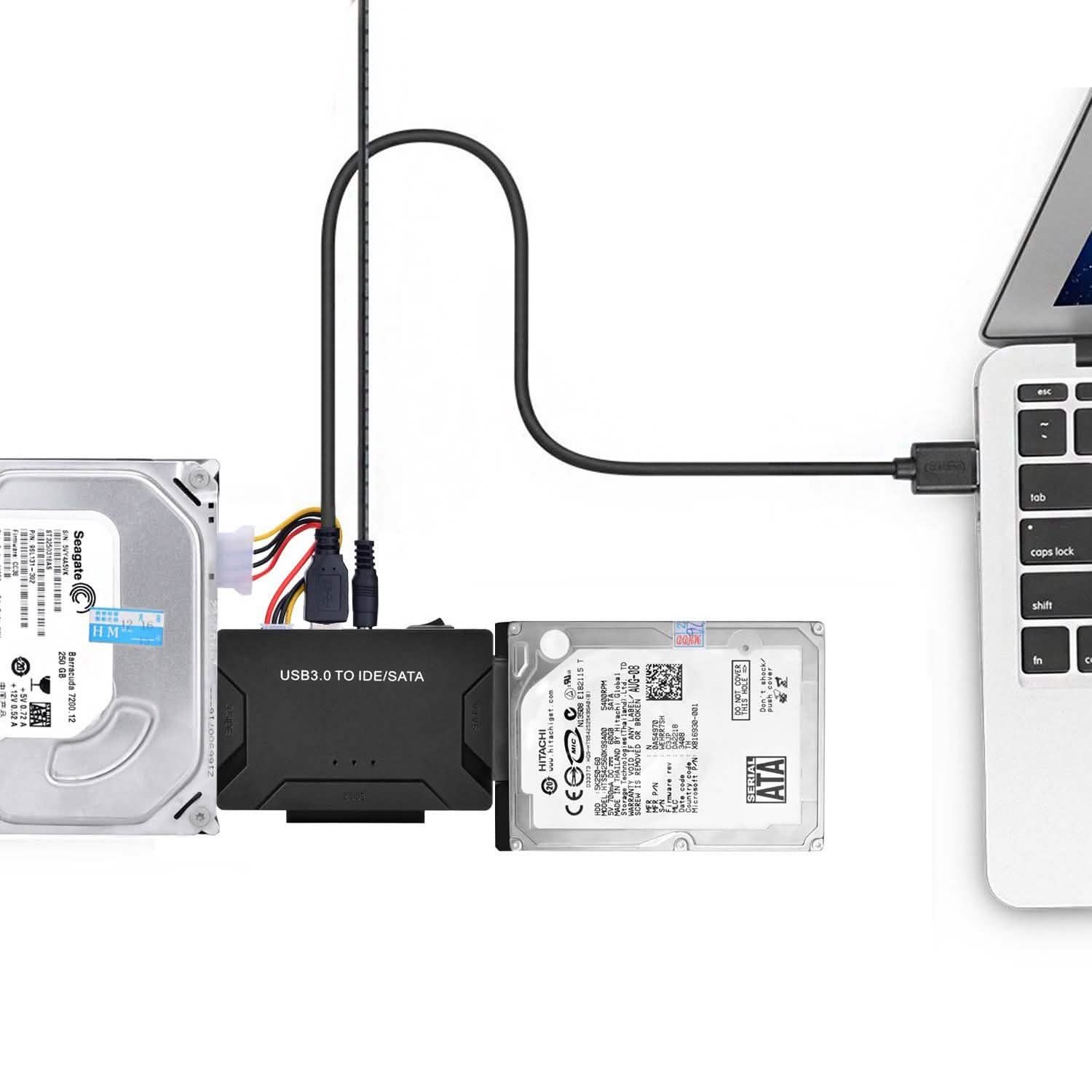 USB 3.0 to 2.5'' 3.5" IDE SATA Converter Adapter External Hard Drive Cable Kits