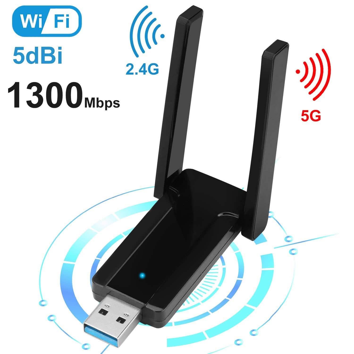 USB 3.0 WiFi Adapter AC1300 Mbps
