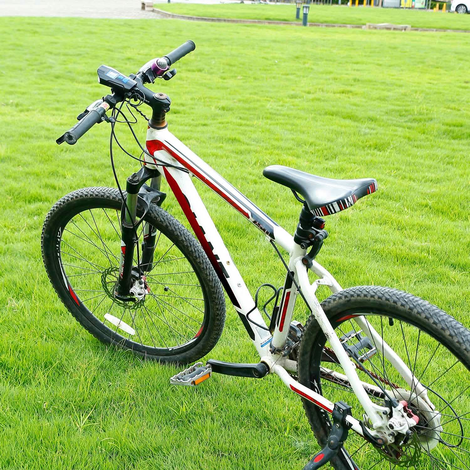 USB Rechargeable Bike Light Set with Speedometer and Odometer