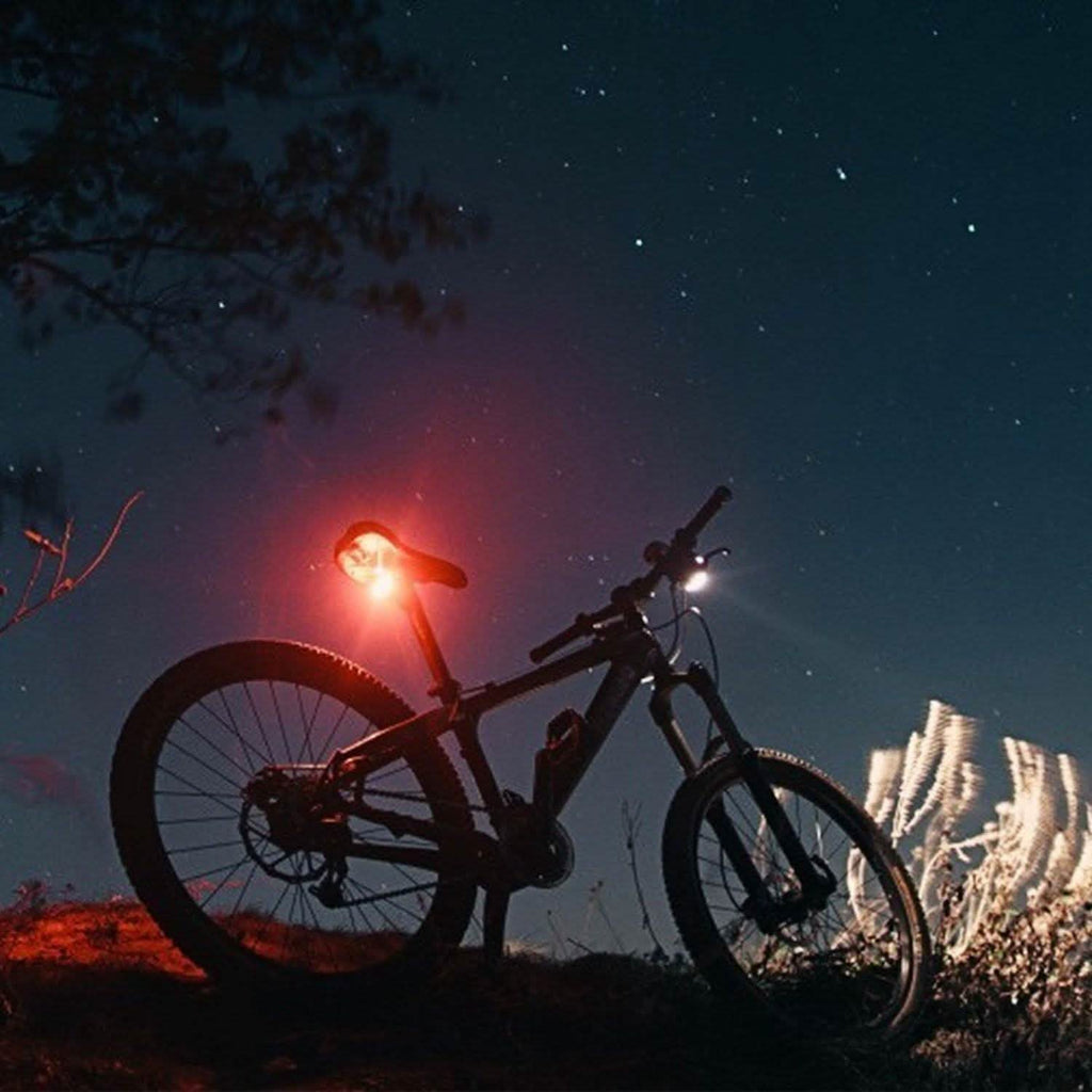 USB Rechargeable Bike Light Set with Speedometer and Odometer