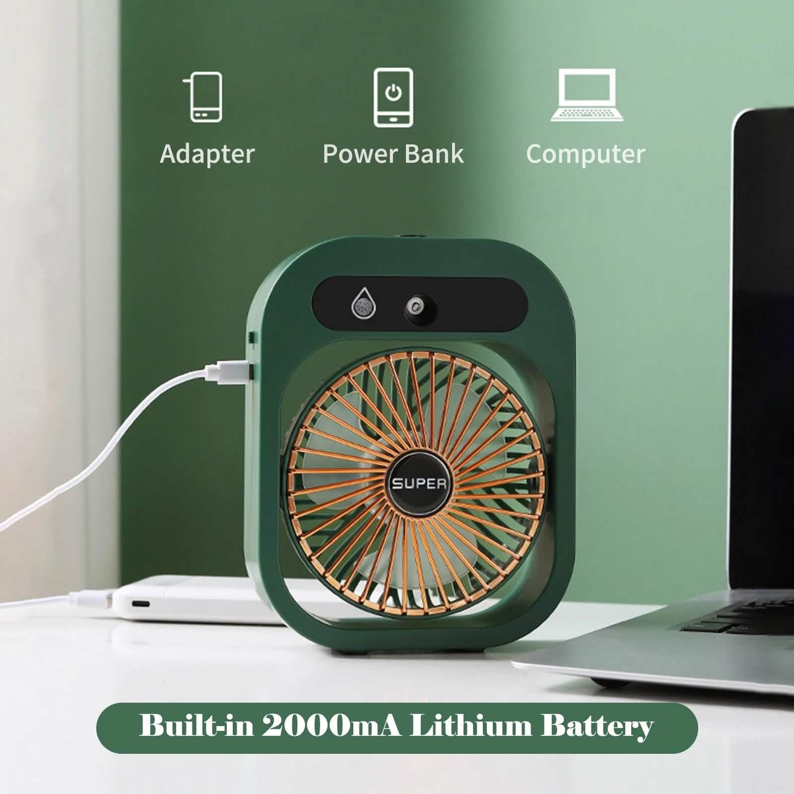 USB Rechargeable Desktop Spray Fan