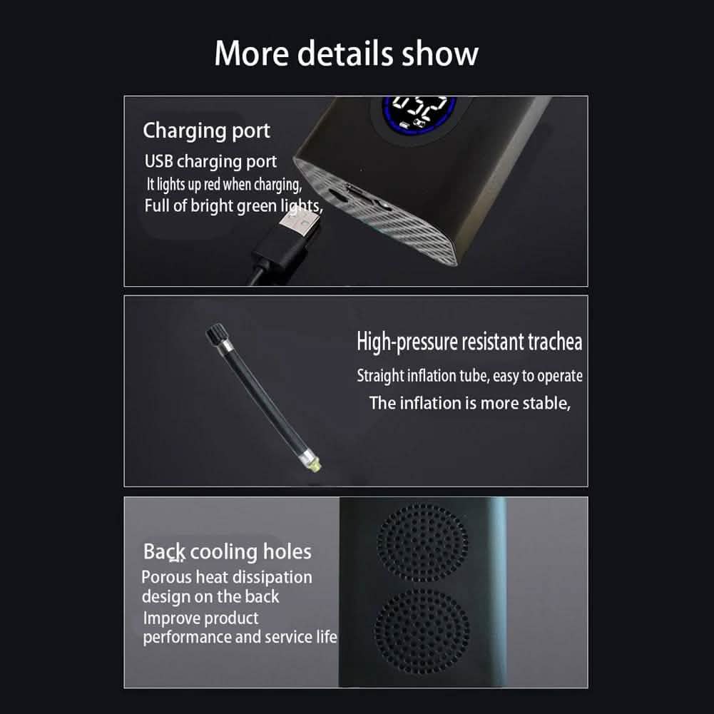 USB Rechargeable Intelligent Air Pump Car Portable