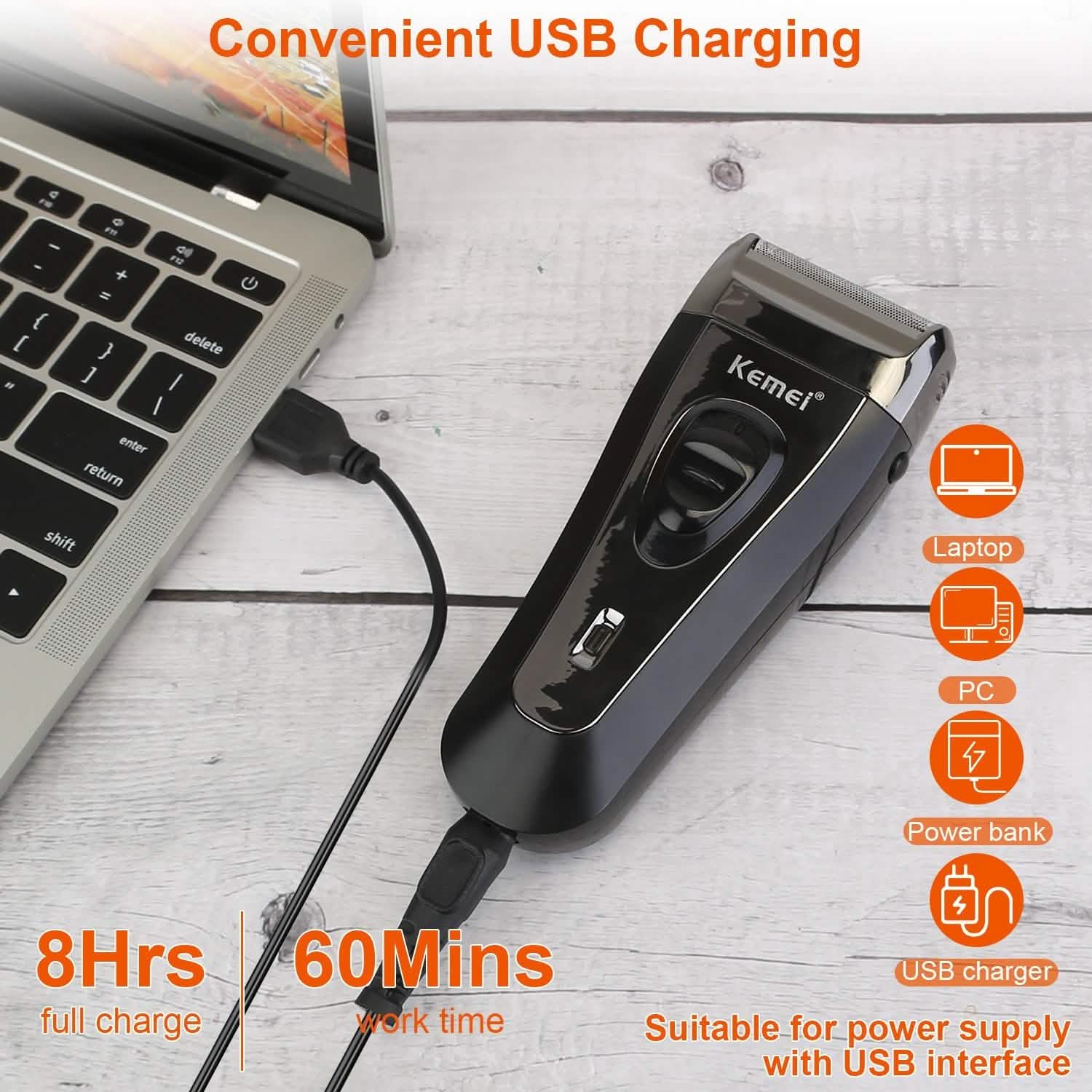 USB Rechargeable Men Electric Shaver