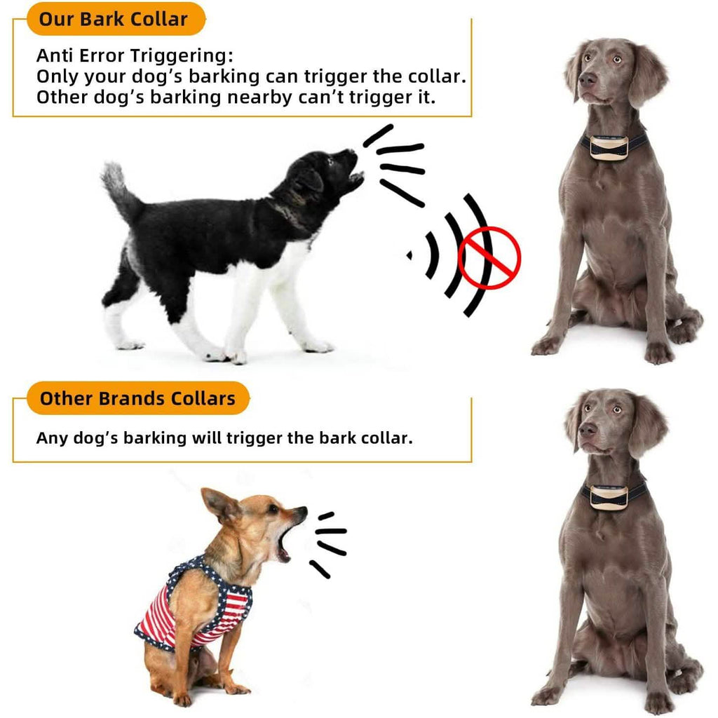 USB Rechargeable Waterproof Dog Bark Collar with Vibration and Beep