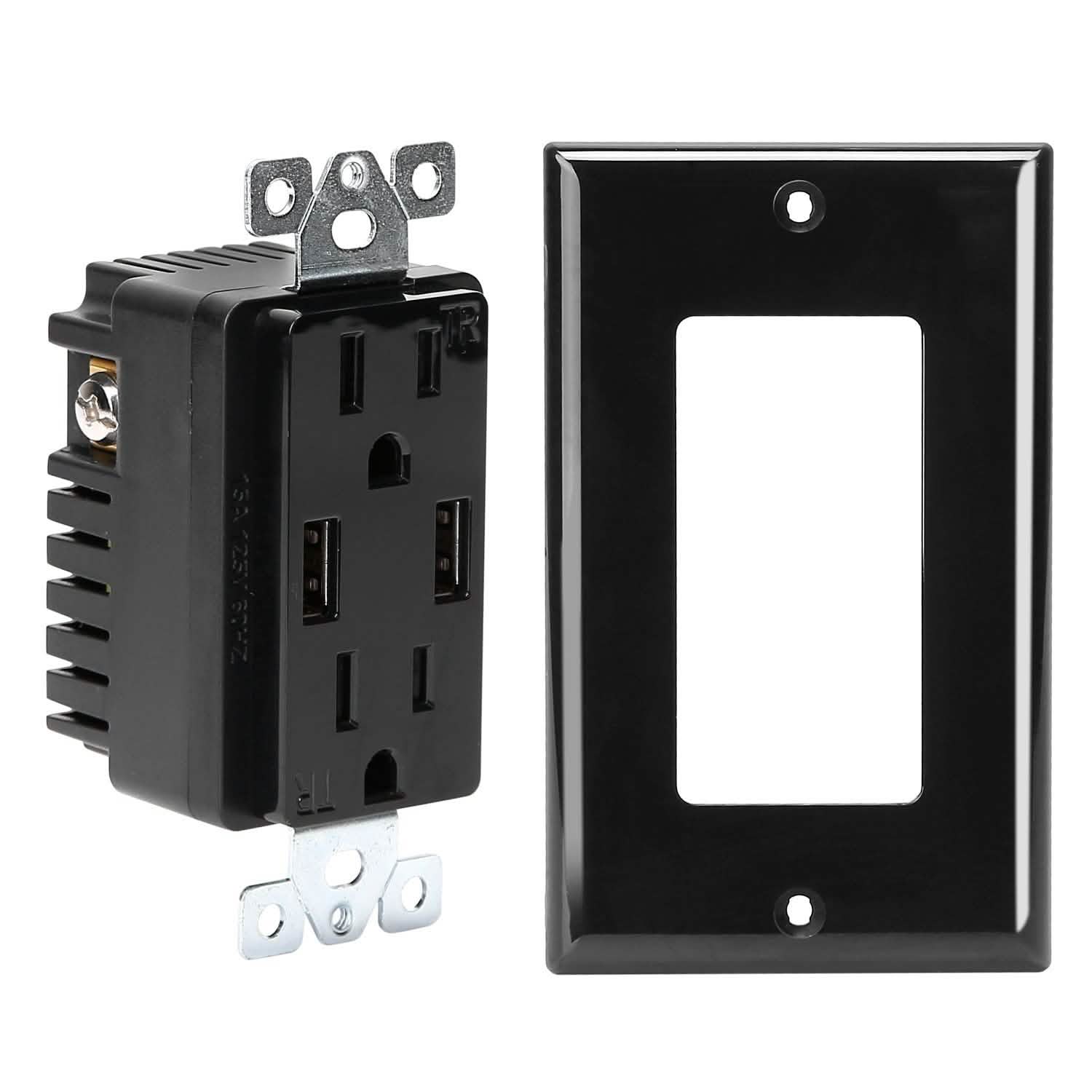 USB Wall Outlet Dual 2.4A USB Wall Charger