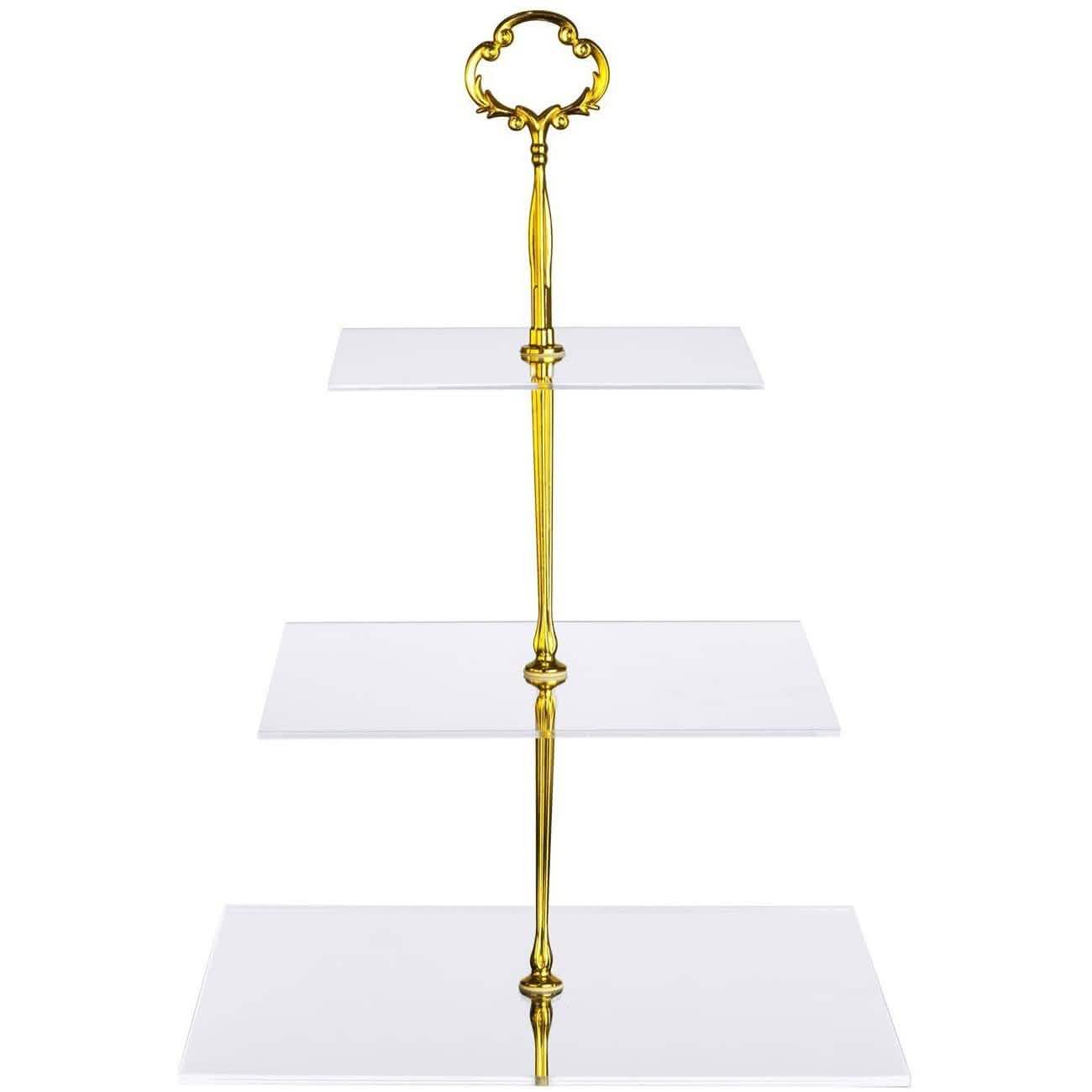 Utenlid 3-Tier Square Stacked Party Cupcake Stand