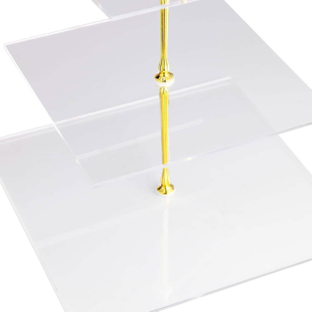 Utenlid 3-Tier Square Stacked Party Cupcake Stand