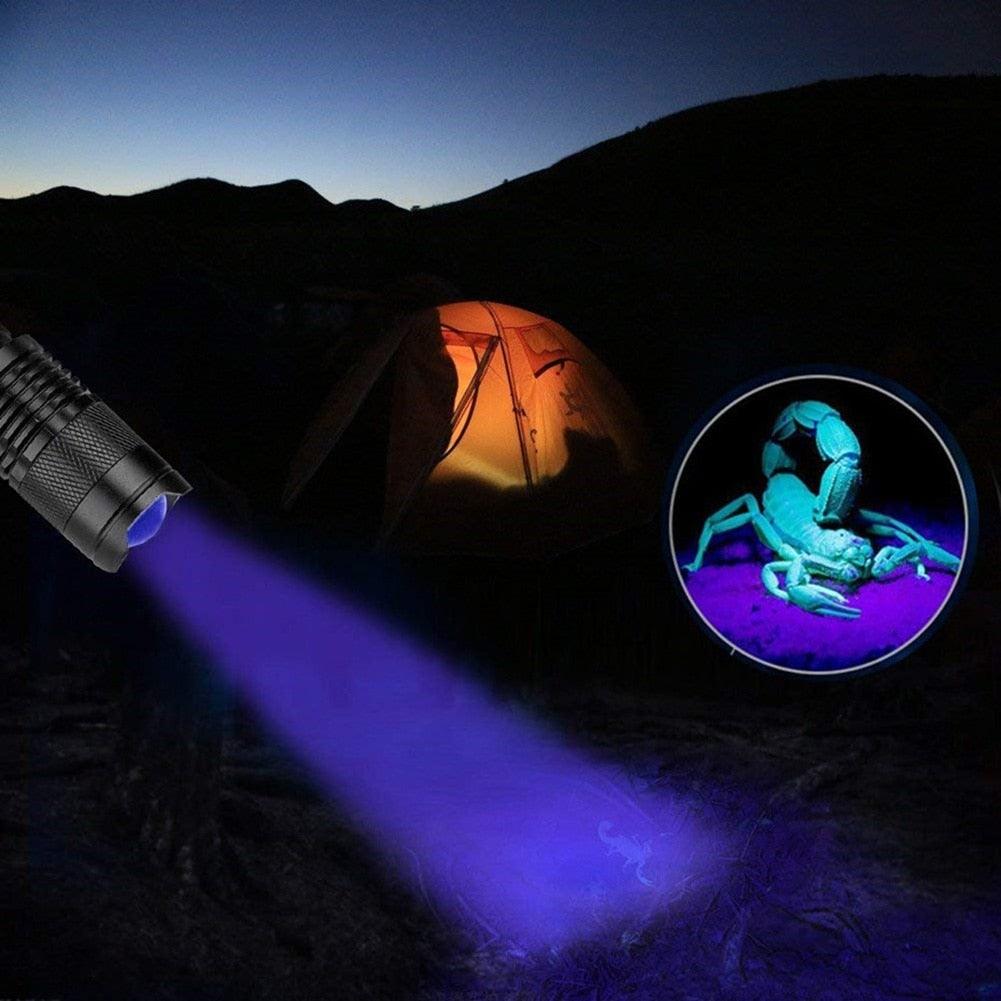 UV 365nm light wood's lamp Rechargeable Portable Mini Handheld Fluorescent Agent  Purple Light USB Ultraviolet Flashlight Detection Flashlight For Dog Urine Pet Stains 370nm