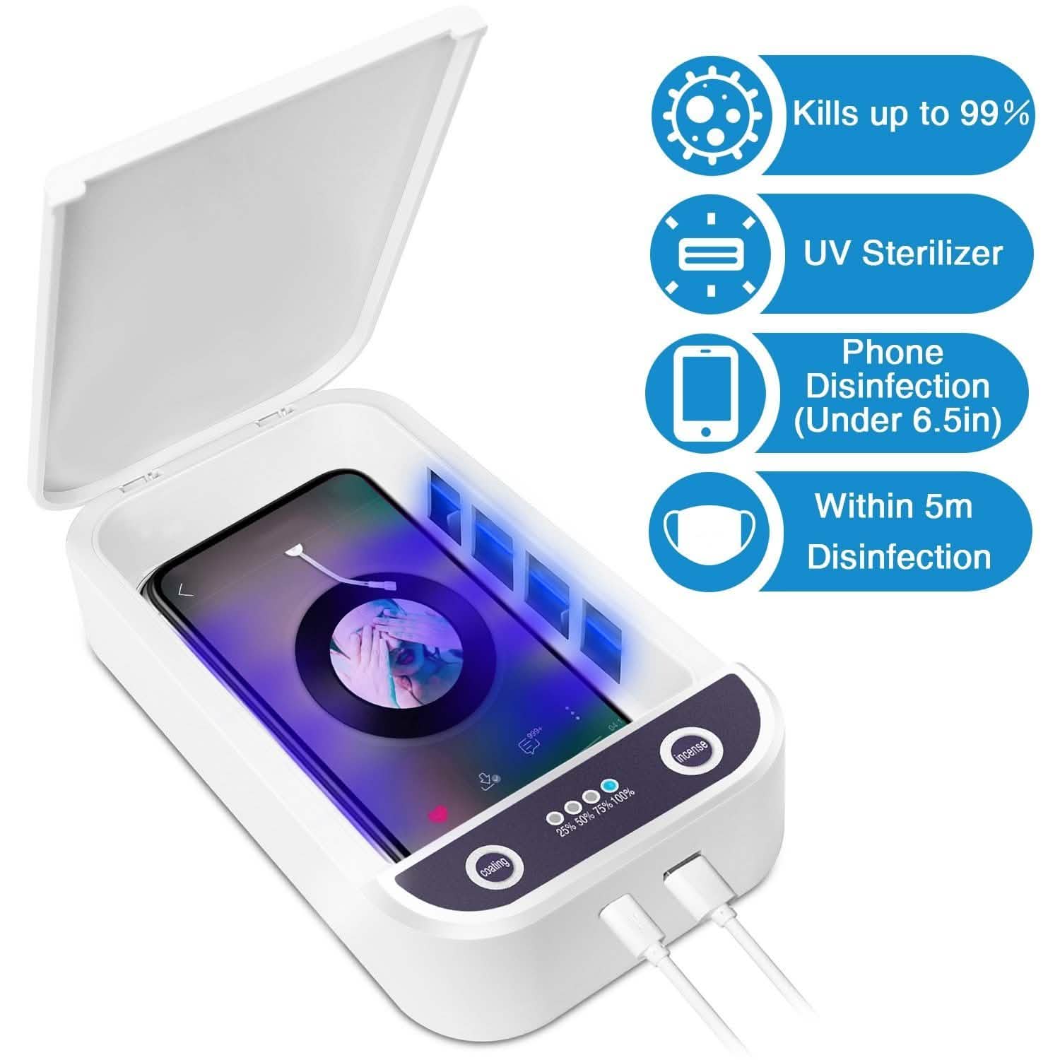 UV Light Phone Disinfection Box with Aromatherapy Function