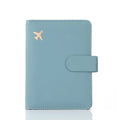 Melsbrinna Premium Leather Passport Holder Covers Case, Waterproof Rfid Blocking Travel Wallet Passport Holder with Pen Holder, Cute Passport Book for Women/Men Greyish green