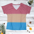 V-Neck Striped T-Shirt for Women