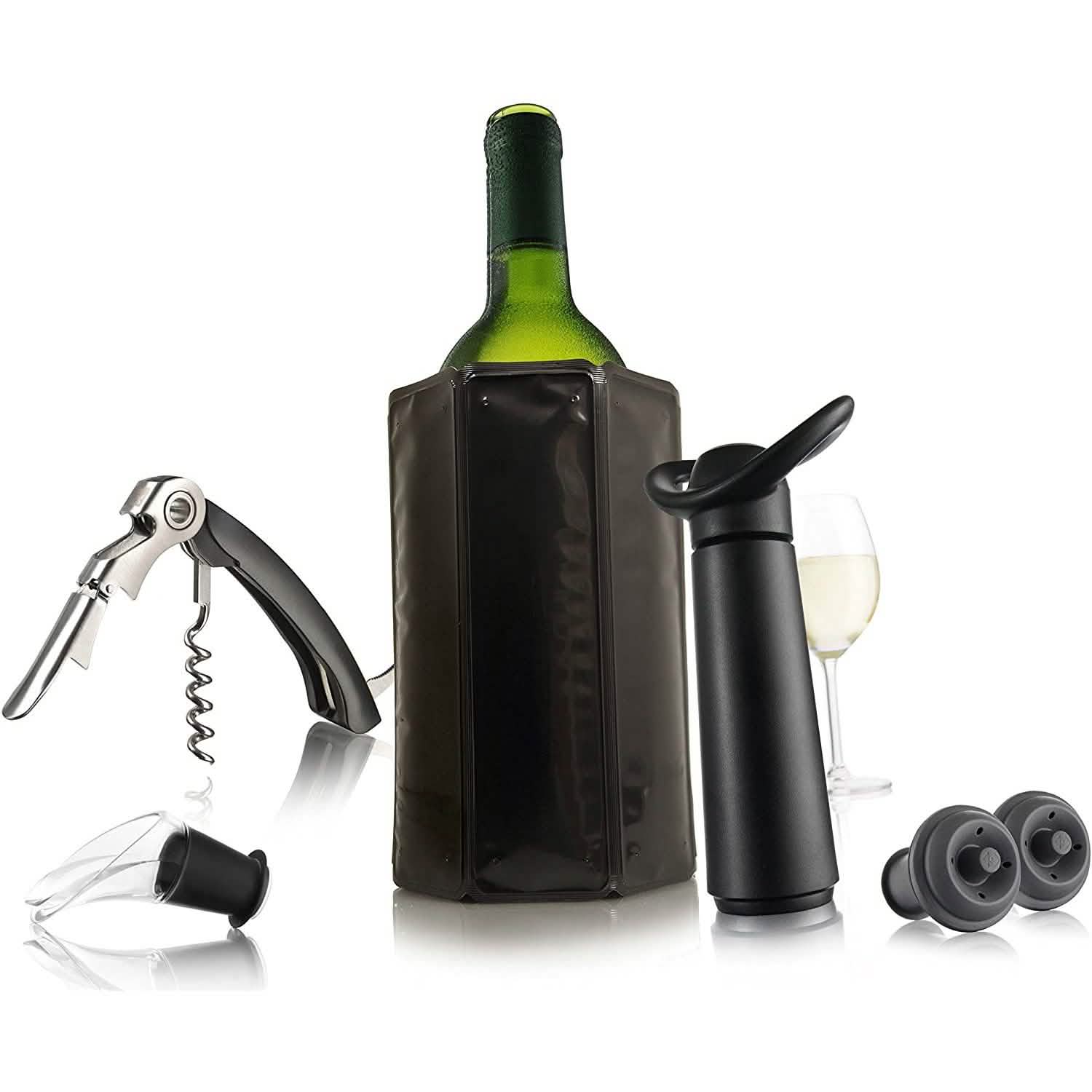 Vacu Vin Wine Saver Pump with 2 Vacuum Bottle Stoppers