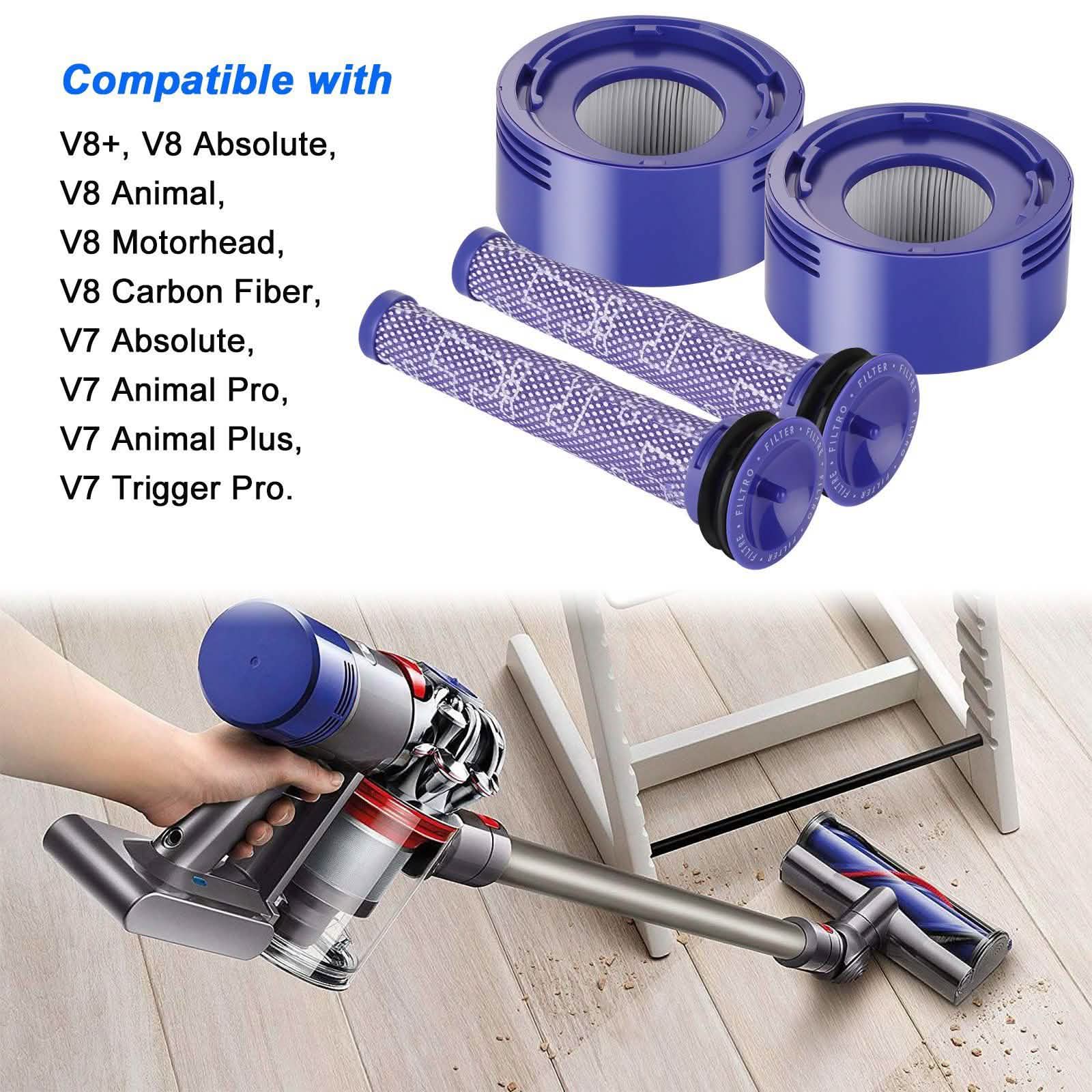 Vacuum Replacement Post Pre Motor HEPA Filters Kit
