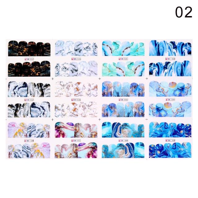 Valentines Heart Letter Flower Nail Stickers Sliders For Nails Water Decals Sticker Tips Manicure Decals for Nail Art Decoration Including Hearts Stars Letters Bowknot Leaves Flowers Plants Fruits Butterflies Nail Art Decoration