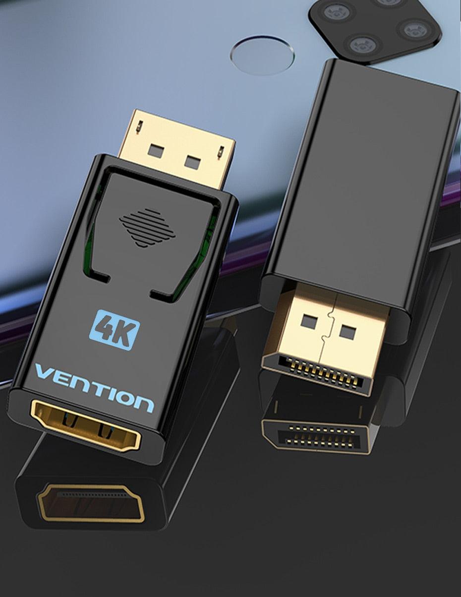 Vention DP To HDMI Adapter And 4K DP To HDMI Video Audio Converter for PC Laptop Projector Monitor