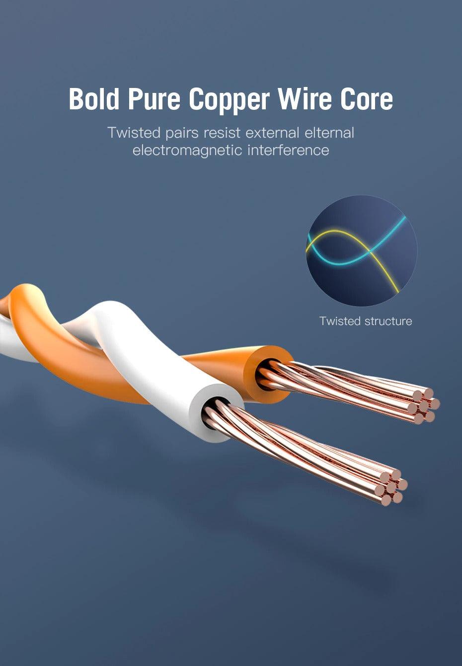 Black Gold Ethernet Cable Cat7 RJ45 Lan Cable SSTP Network Internet Fast LAN Wire Network Gold Plated Patch Cord Cable For PC Router Laptop Cable Ethernet