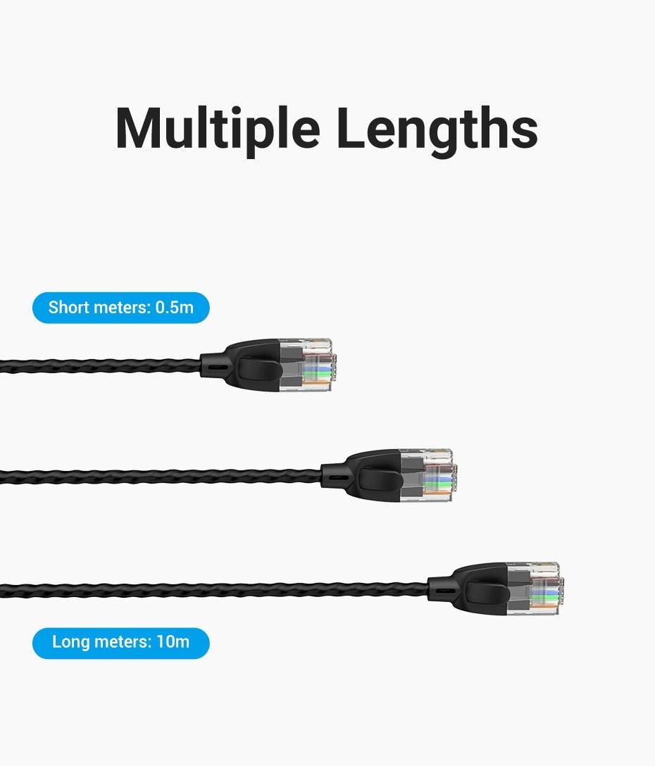 Vention Ethernet Cable Cat6 10Gbps RJ45 Slim Ethernet Patch Cable Cat6 Lan Cable Internet Modem Laptop Router Network Ethernet Cable For Modem PC Laptop Cable