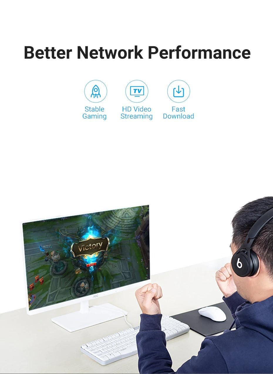 Vention Ethernet Cable Cat6 10Gbps RJ45 Slim Ethernet Patch Cable Cat6 Lan Cable Internet Modem Laptop Router Network Ethernet Cable For Modem PC Laptop Cable