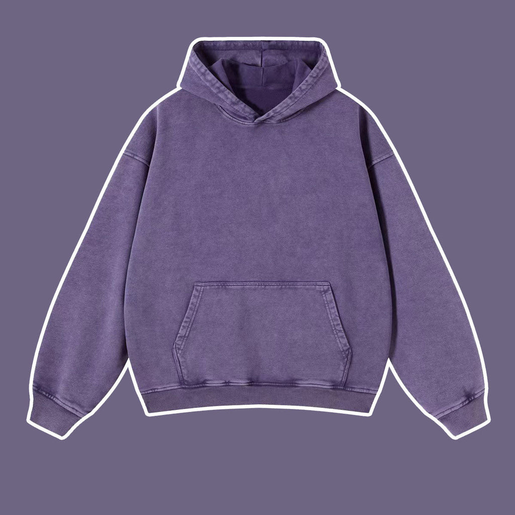 Vintage batik distressed washed trendy brand pullover hoodie loose fitting unisex
