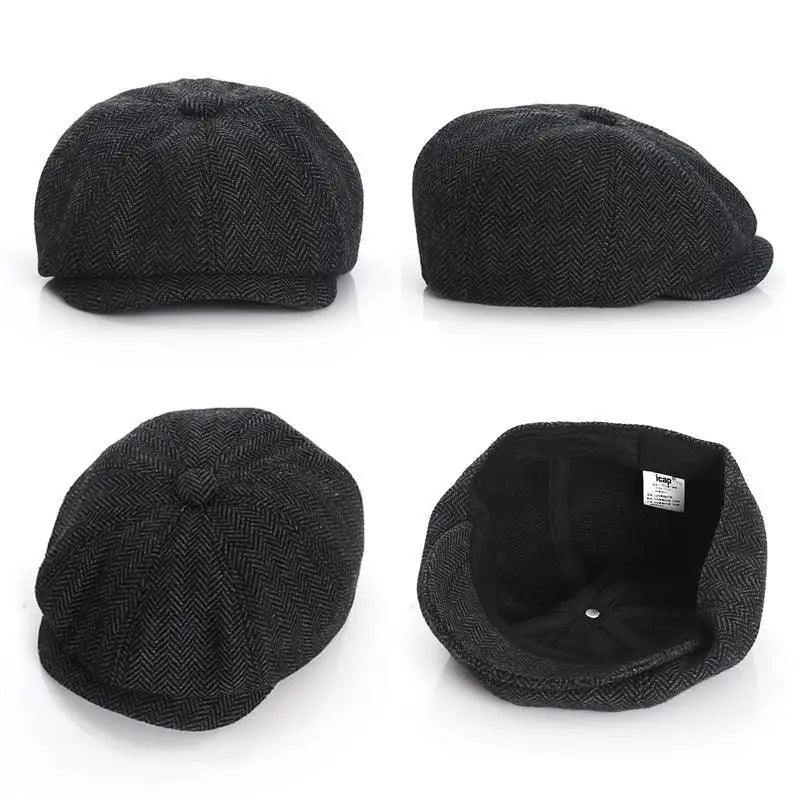 Vintage Children Winter Beret Caps Cute Octagonal Beret Soft Hat Comfortable Retro Style Caps For Children