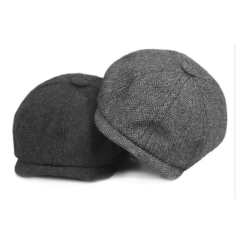 Vintage Men Beret Hats Classic Simple Winter Warm Caps Cotton Comfortable Autumn Beret Flat Hat Quality Durable Retro Men's Hat Unique Berets For Men Retro Cap