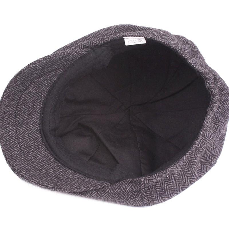 Vintage Men Beret Hats Classic Simple Winter Warm Caps Cotton Comfortable Autumn Beret Flat Hat Quality Durable Retro Men's Hat Unique Berets For Men Retro Cap