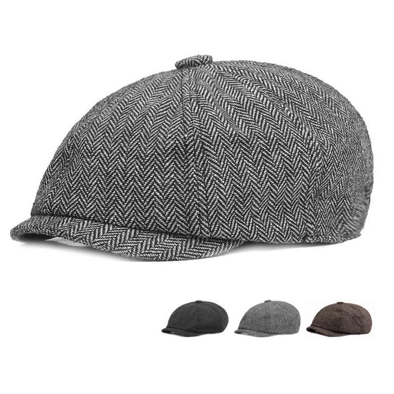 Vintage Men Beret Hats Classic Simple Winter Warm Caps Cotton Comfortable Autumn Beret Flat Hat Quality Durable Retro Men's Hat Unique Berets For Men Retro Cap