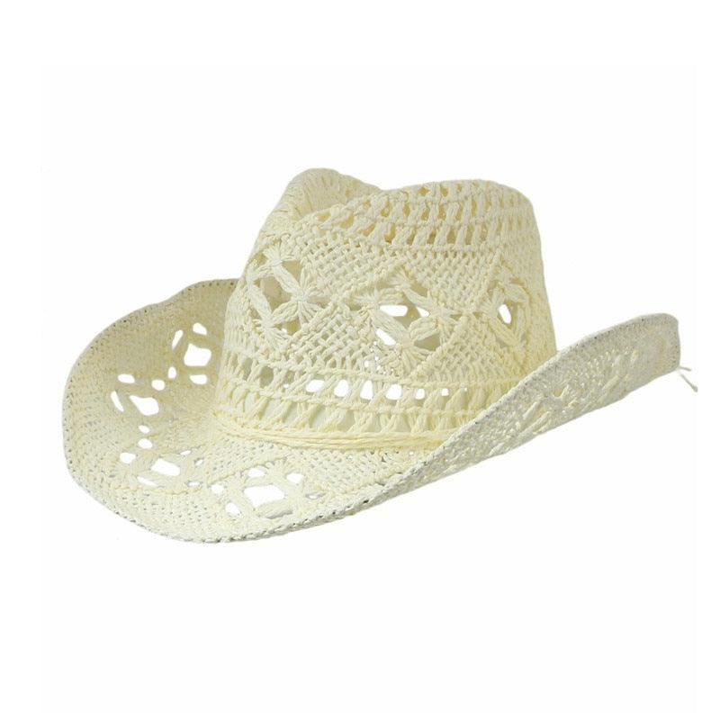 Vintage Straw Cowboy Hat Hand Made Beach Straw Hat Summer Outdoor Men's And Women's Big Brim Sun Hat  Elegant Party Cap Sun Protection Unisex Hats Breathable Hat