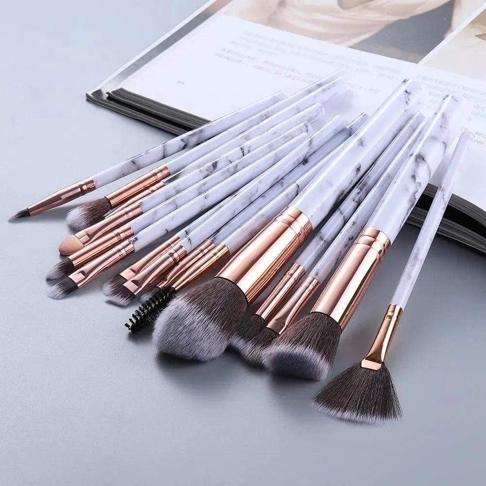 Vintage Style 5/10/15Pcs Makeup Brushes Set Powder Eye Shadow Foundation Blush Blending Make Up Brush Beauty Cosmetic Kit Tools