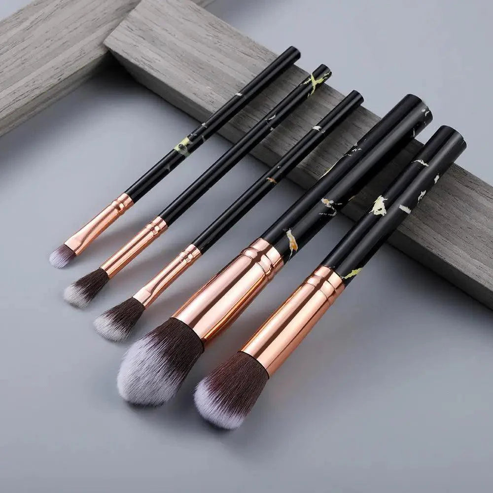 Vintage Style 5/10/15Pcs Makeup Brushes Set Powder Eye Shadow Foundation Blush Blending Make Up Brush Beauty Cosmetic Kit Tools