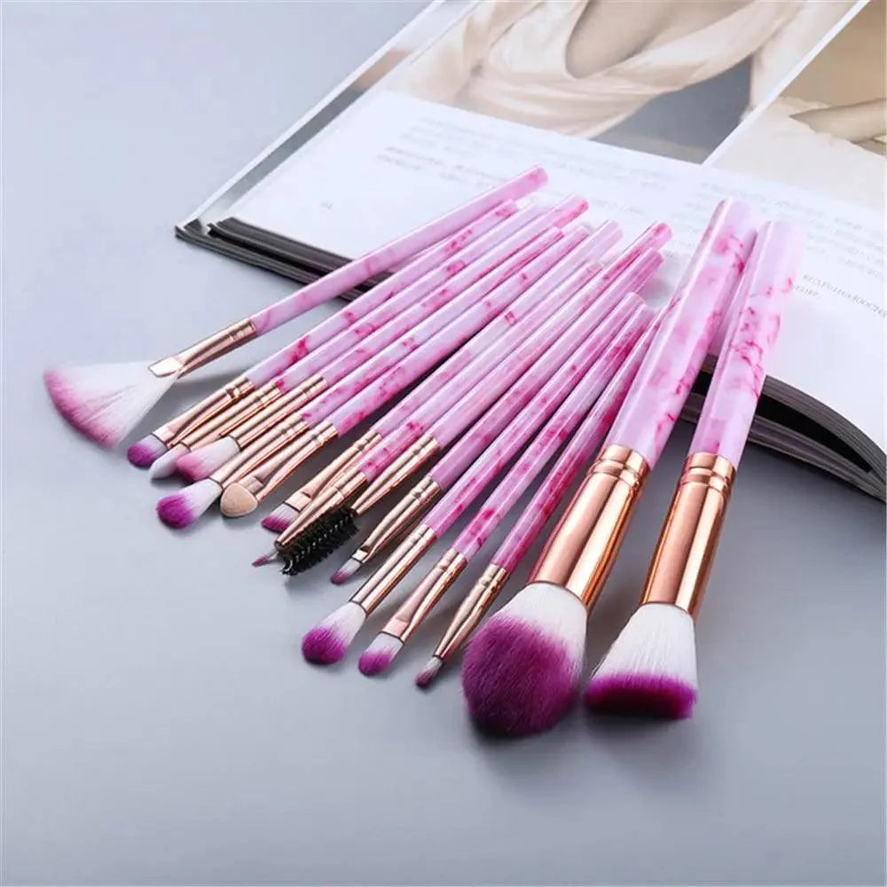 Vintage Style 5/10/15Pcs Makeup Brushes Set Powder Eye Shadow Foundation Blush Blending Make Up Brush Beauty Cosmetic Kit Tools