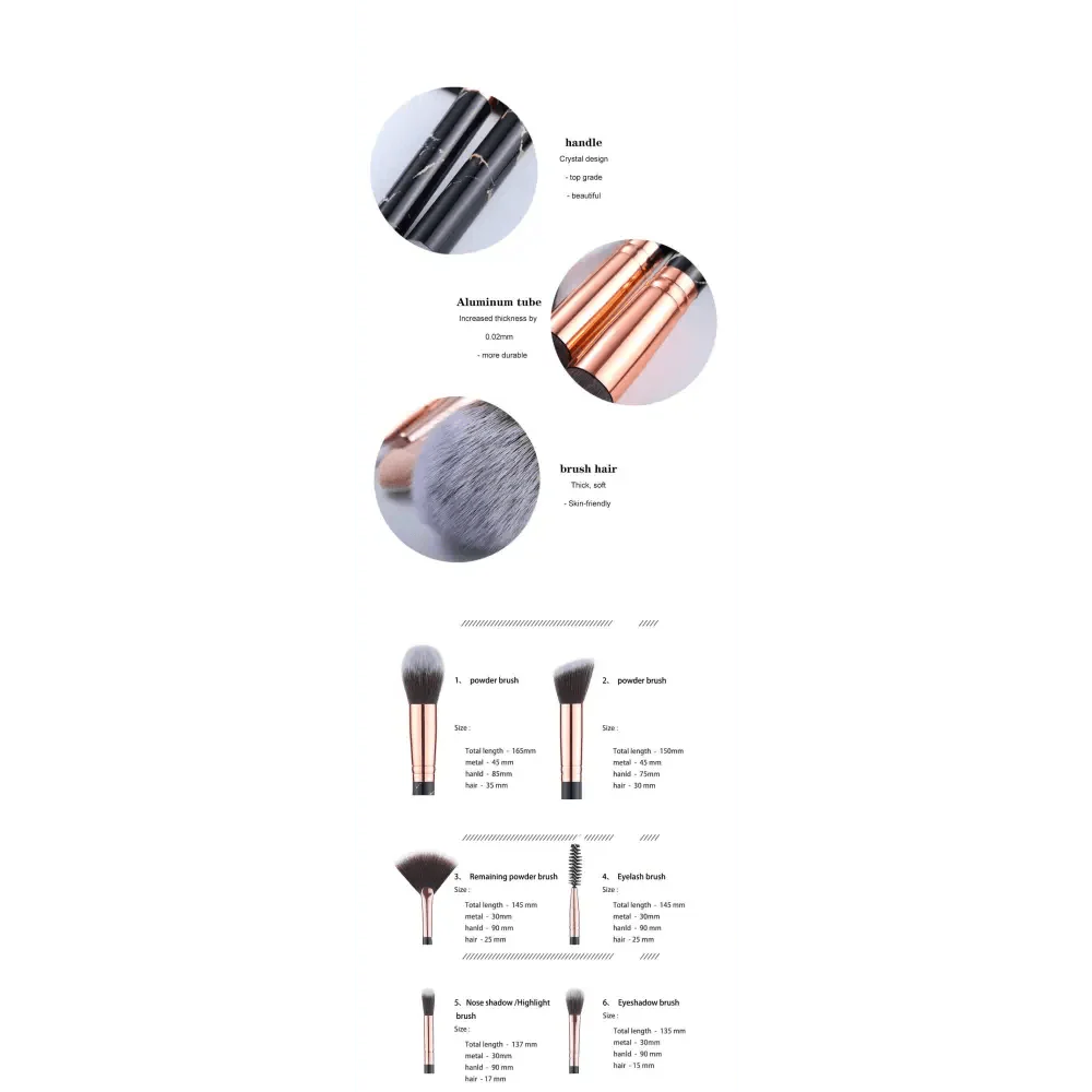Vintage Style 5/10/15Pcs Makeup Brushes Set Powder Eye Shadow Foundation Blush Blending Make Up Brush Beauty Cosmetic Kit Tools