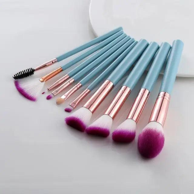 Vintage Style 5/10/15Pcs Makeup Brushes Set Powder Eye Shadow Foundation Blush Blending Make Up Brush Beauty Cosmetic Kit Tools