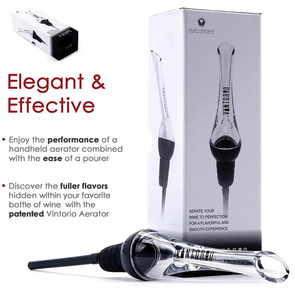 Vintorio Wine Aerator Pourer - Premium Aerating Pourer and Decanter Spout