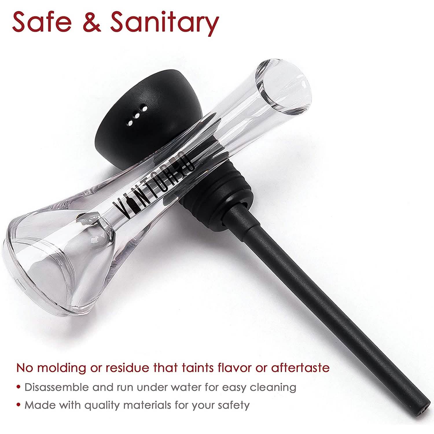 Vintorio Wine Aerator Pourer - Premium Aerating Pourer and Decanter Spout